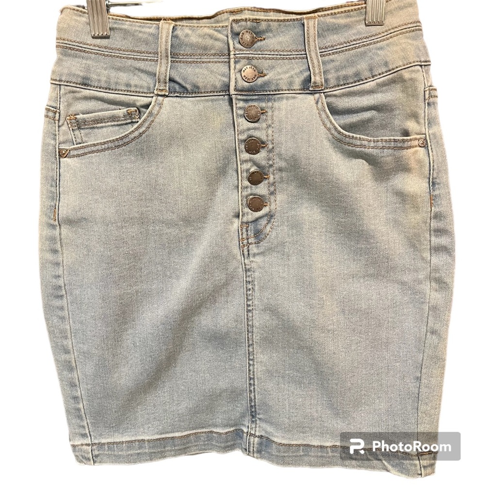 Wax Jean Skirt Small Light Denim